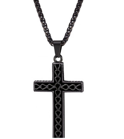 The Heritage Vintage Cross – 316L Gold & Onyx Black