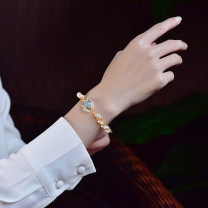 The Eternal Pearl Wire-Braided Cuff