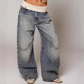 Street-Washed Wide-Leg Denim Jeans